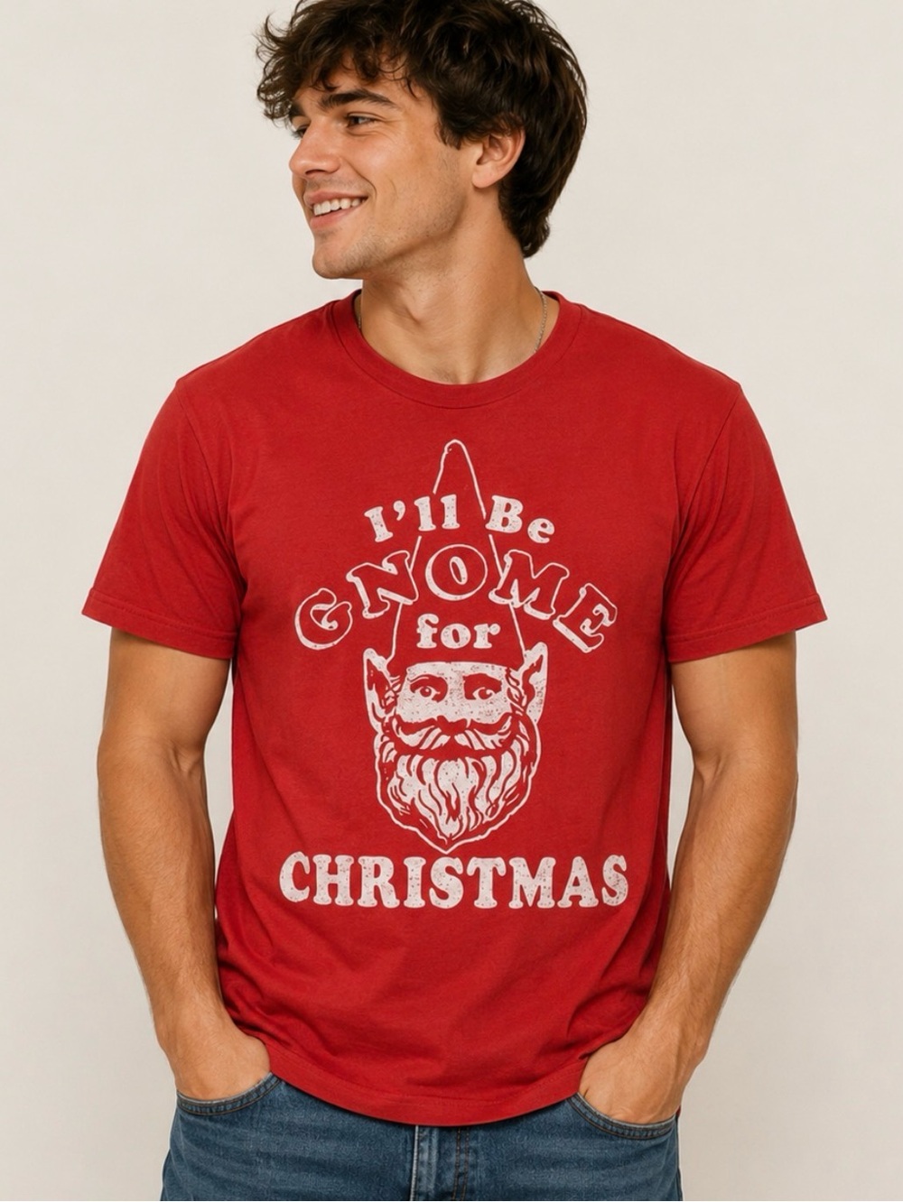 FIFTH SUN GNOME FIR CHRISTMAS T-SHIRT RED MEN SIZE XXL (NEW WITH TAGS) A27